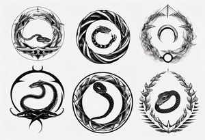 ouroboros snake cybersigilism tattoo idea