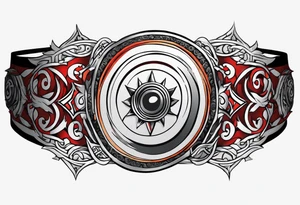 naruto headband with an R in the middle tattoo idea