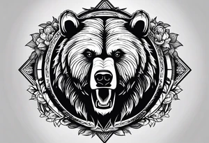 Grizzly bear line tattoo idea