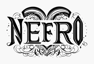 NERO with horns tattoo idea