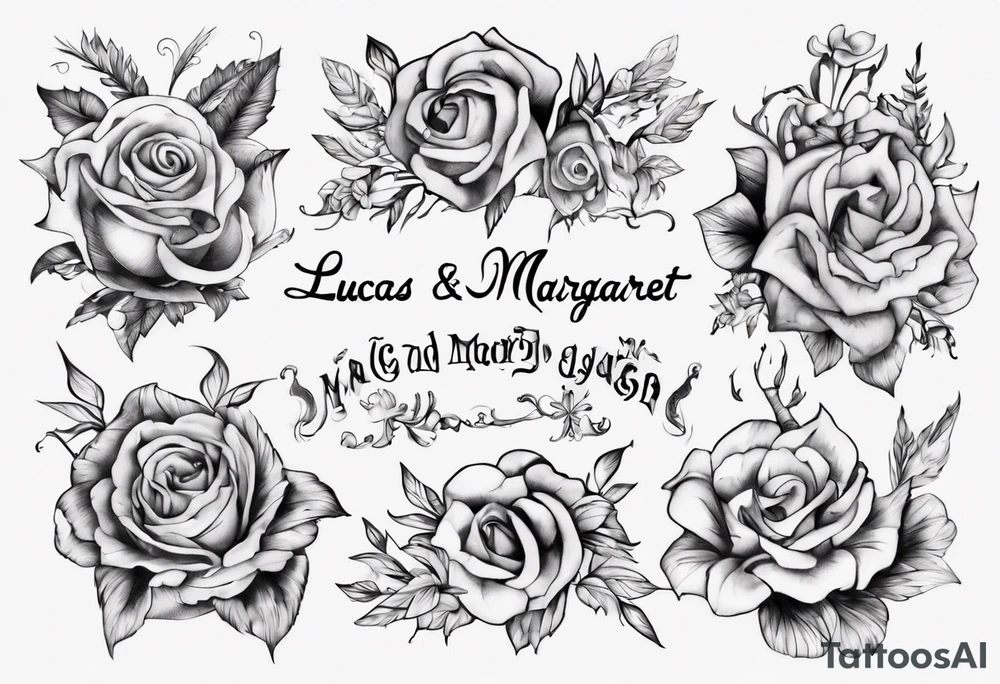 my kids' names: Lucas and Margaret and something that symbolizes love tattoo idea