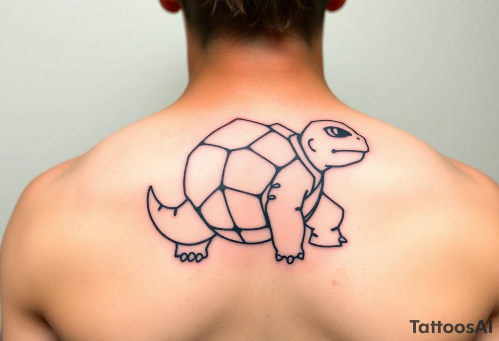 Blastoise pokemon japanese style tattoo idea