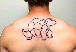 Blastoise pokemon japanese style tattoo idea