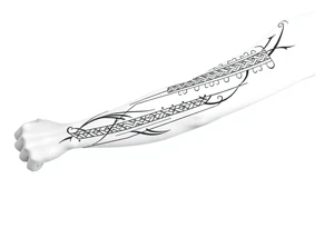tribal pattern
and bands celtic black and white shading full sleeve simple tattoo idea