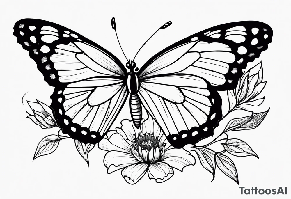 November, December, June birth flowers, butterfly, suicide awareness tattoo idea