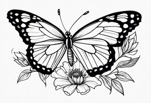 November, December, June birth flowers, butterfly, suicide awareness tattoo idea