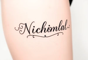 Nicholas name tattoo idea