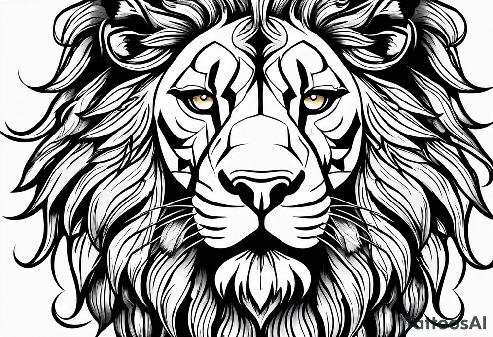 Dutch lineage/heritage tattoo using the dutch republic lion, keep it simple and gothic feel tattoo idea