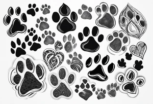 Paw prints tattoo idea