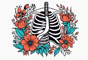 human ribs


old school vintage simple traditional design surrounded by vintage flowers


bold color simple tattoo idea