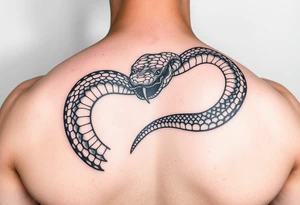 powerful majestic snake tattoo idea