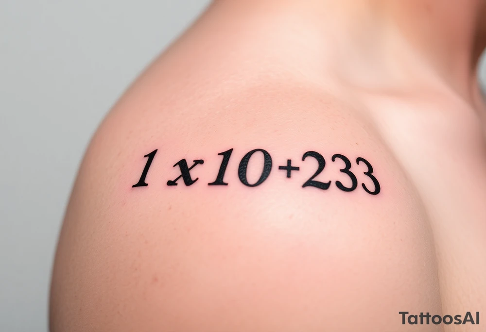 1x10^23 tattoo idea