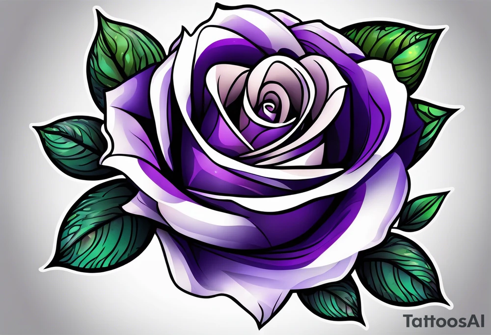 Purple rose tattoo idea