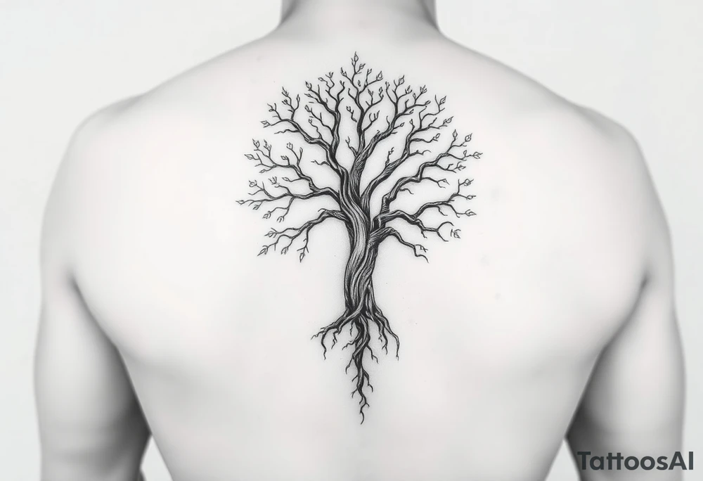Tree of life that covers my whole leg for a woman tattoo idea