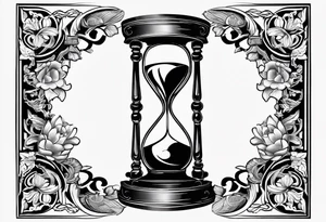 Kaizen Japanese, hour glass to show time is of the essence, veni vidi vici tattoo idea