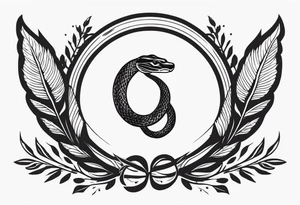 WING, SNAKE, LAUREL WREATH AND tattoo idea