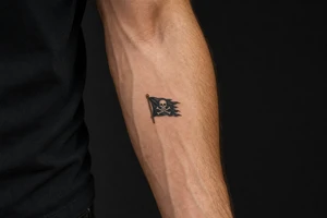 jolly roger flag tattoo idea