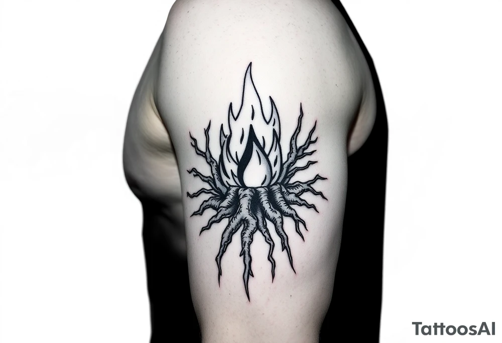 fire in a roots prison tattoo idea