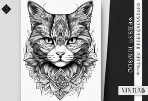 cats head tattoo idea