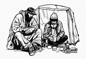 Rich homeless people tattoo idea