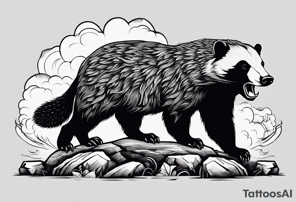 Angry Mc honey Badgers tattoo idea