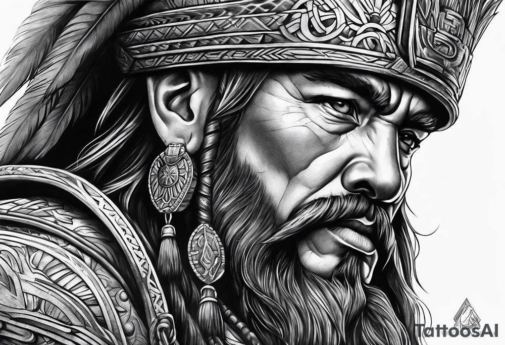 Wise warrior tattoo idea