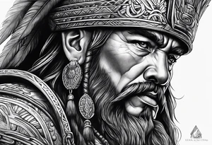 Wise warrior tattoo idea