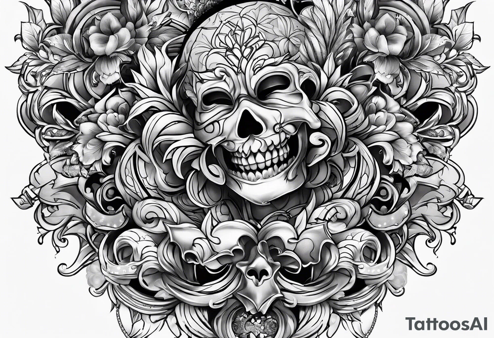 laugh now cry later tattoo idea