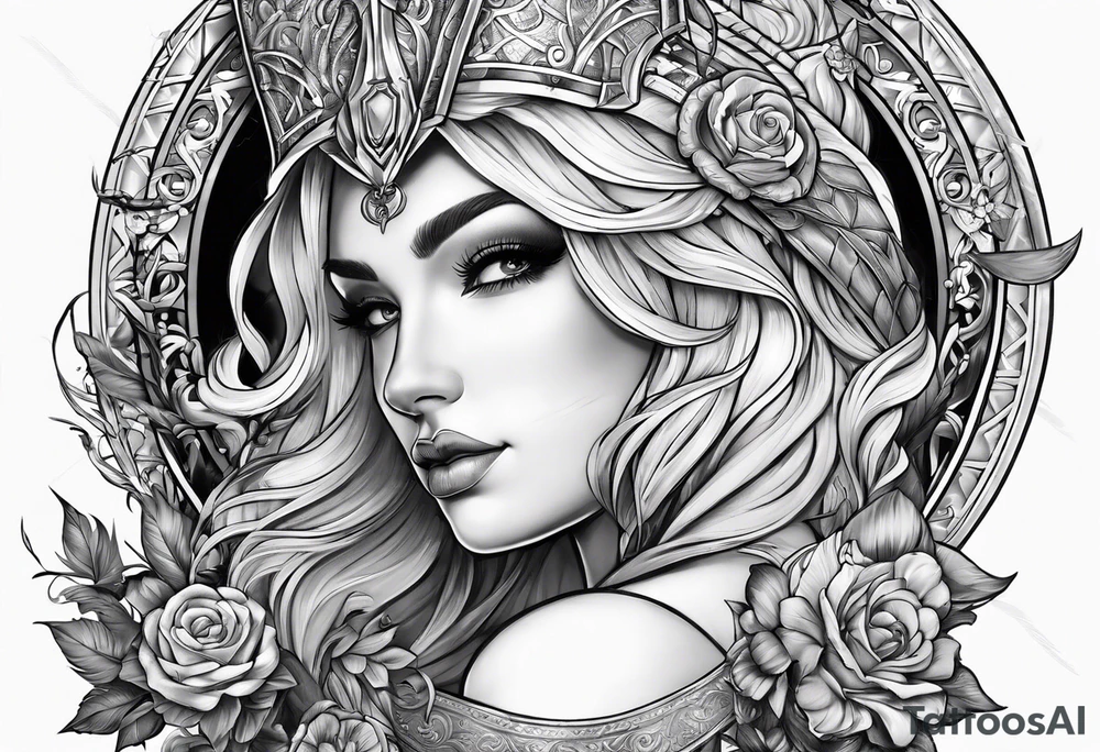 with lady juctice emblem a sword and a scale tattoo idea with lady juctice emblem a sword and a scale tattoo idea