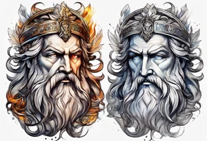 mitologia grecka zeus i pioruny tattoo idea