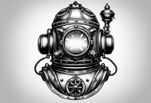 mark v diving helmet tattoo idea