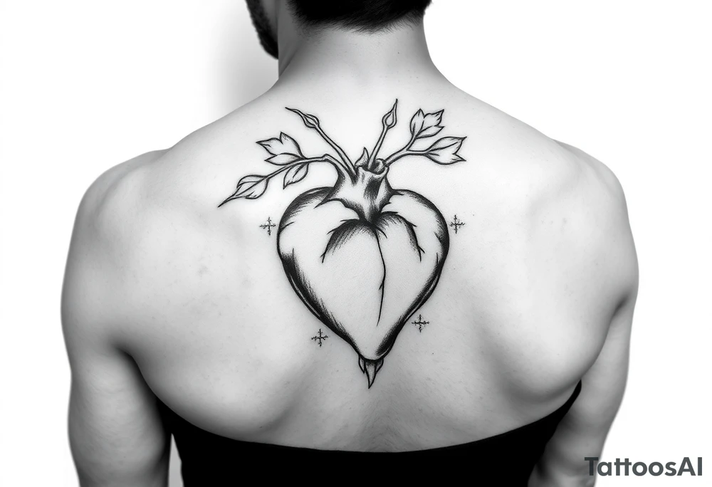 Persephone’s heart as a pomegranate tattoo idea