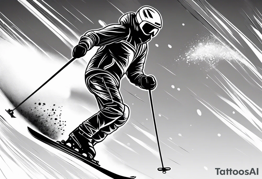Skier tattoo idea