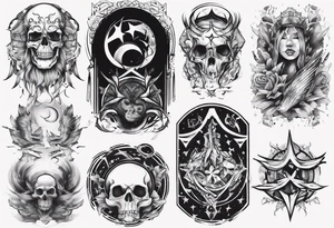 sleep token band sleeve tattoo idea