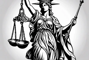 lady justice tattoo idea