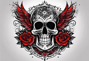 Simple black and red tattoo for the arm men tattoo idea