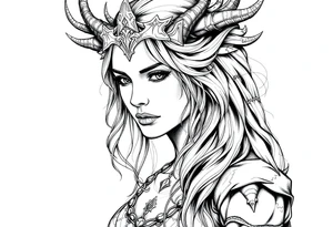Freya norse goddess beautiful tattoo idea