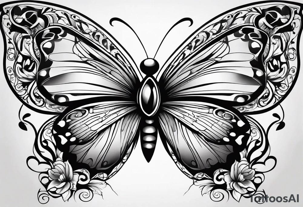 Buterfly patterns tattoo idea