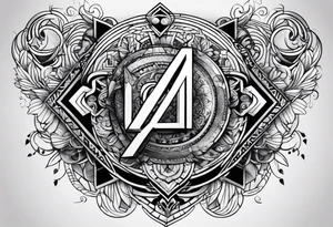 Numbers and letters tattoo idea