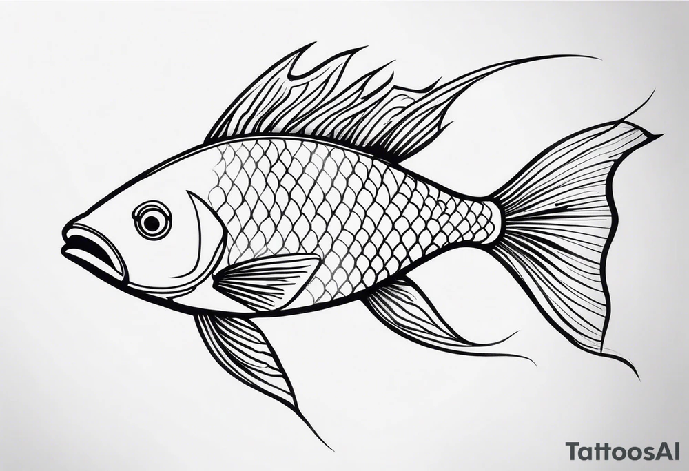 arm sleeve tattoo of fish tattoo idea