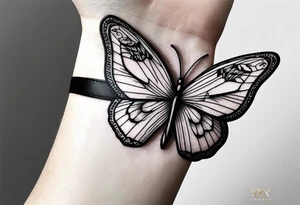 butterfly on wrist tattoo idea