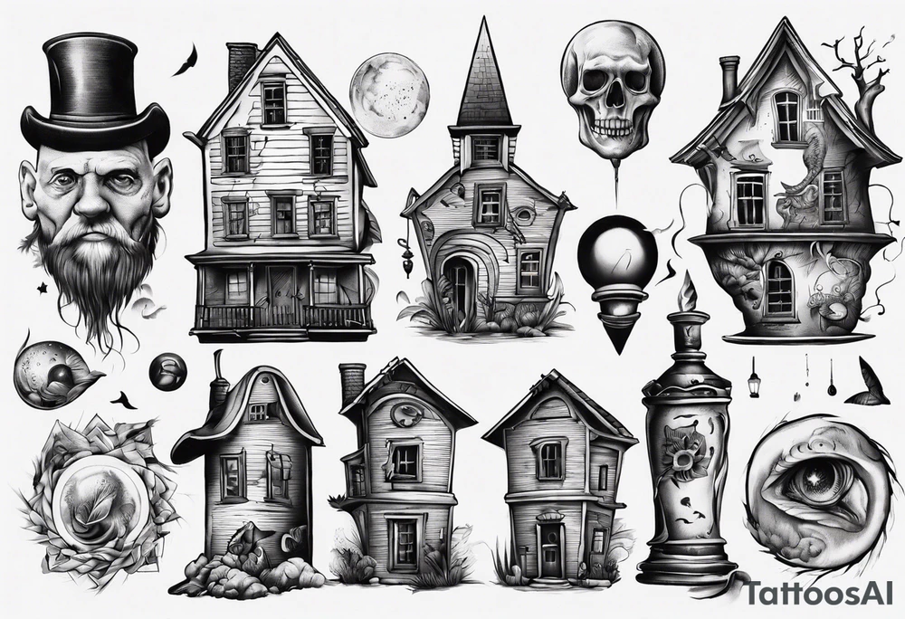Old house tattoo idea