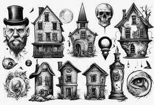 Old house tattoo idea