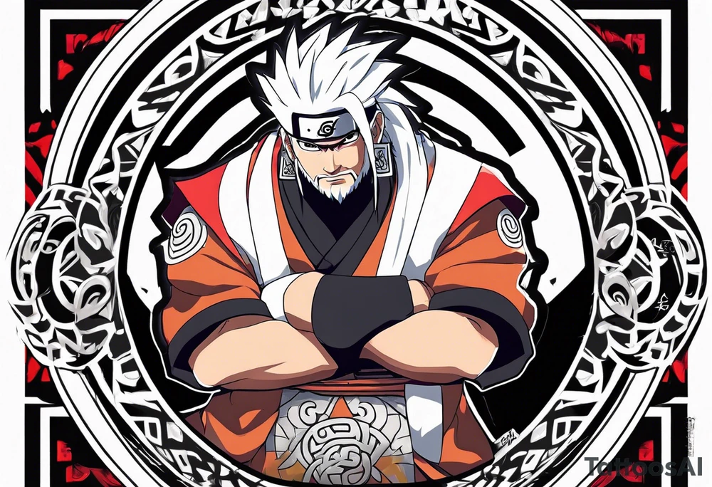 Jiraiya in Sage mode from the anime naruto tattoo idea