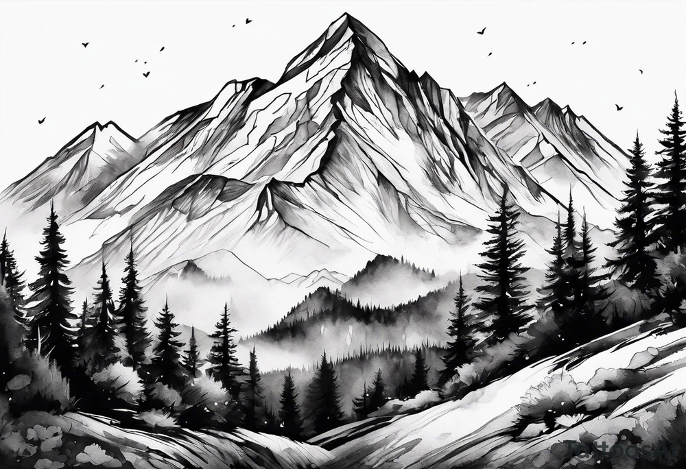 mountain tattoo idea