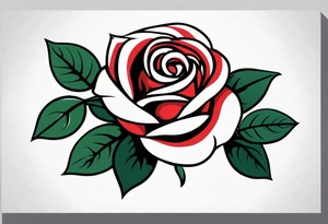 traditional rose bundle red tattoo idea