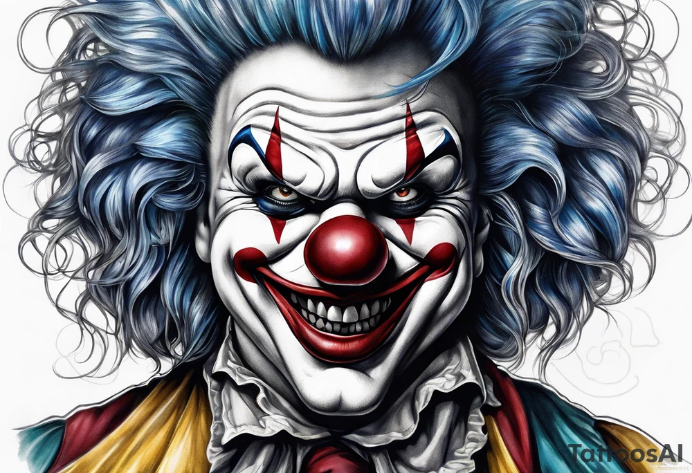 Evil clown
Portrait tattoo idea