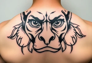 so--try it from the profile...a big head, big eyes, outside the head, big nose tattoo idea