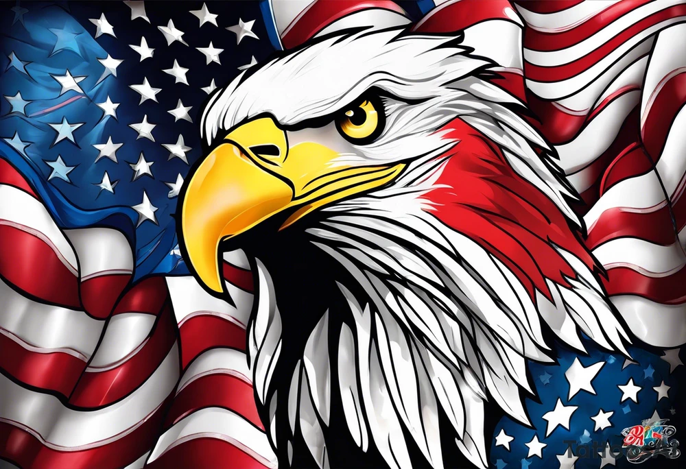 American flag tattoo idea