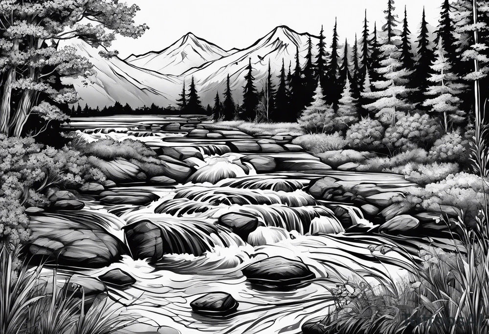 River water tattoo idea